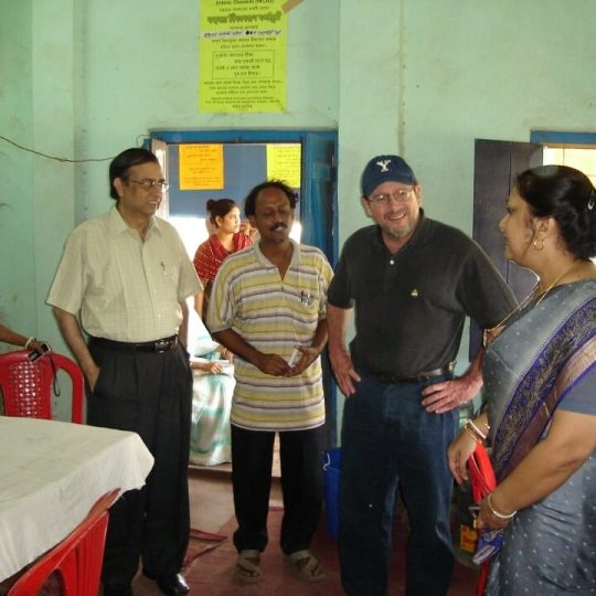 Dr Sur with Dr John Clemens_2C and Dr Bhatacharjee during a collaborative vaccine study with IVI